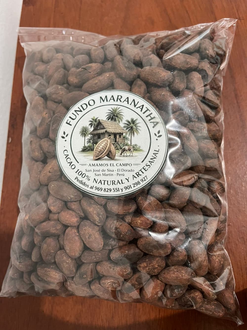 Cacao tostado entero sin pelar, bolsa 1 kg – Fundo Maranatha