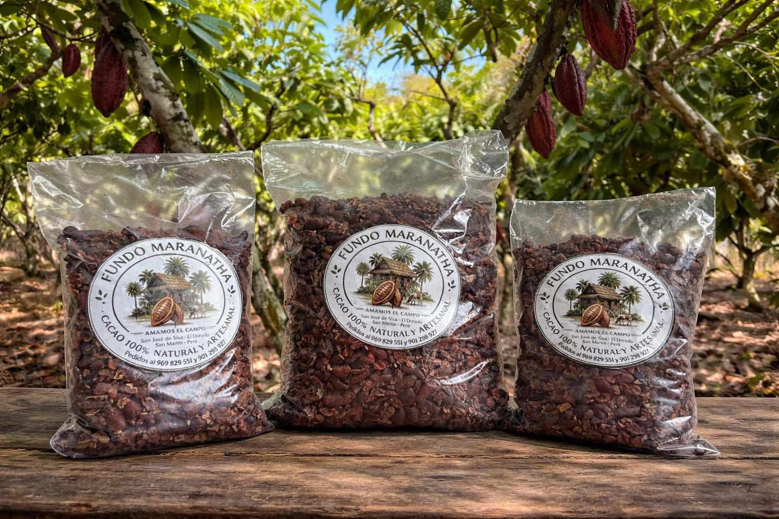 Nibs de cacao tostado sin cáscara – Fundo Maranatha, San Martín